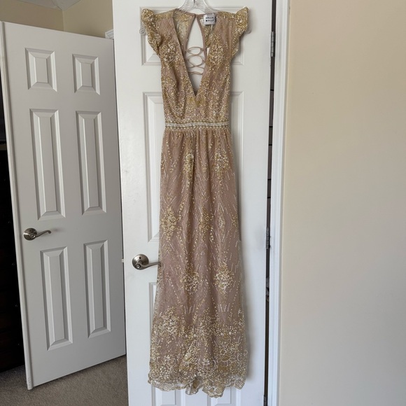 NWT Hello Molly Gold on the Ceiling Maxi Dress - Picture 3 of 8